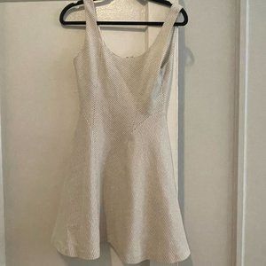 Alice & Olivia Striped White Work Dress